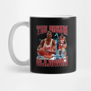 Hakeem Olajuwon The Dream Basketball Legend Signature Vintage Retro 80s 90s Bootleg Rap Style Mug